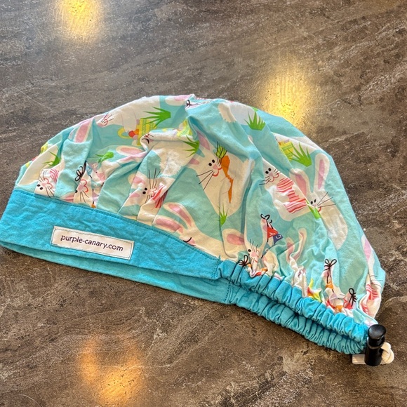 Purple Canary Easter Bunny Bouffant Scrub Cap - Picture 1 of 5